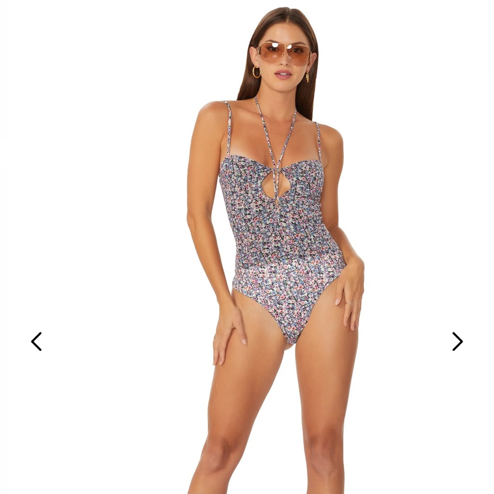 NWOT AFRM Bodysuit Rianne Summer multi ditsy